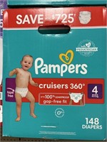 Pampers 148 diapers  size 4