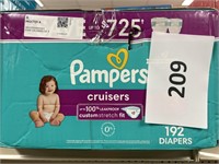 Pampers 192 diapers  size 3