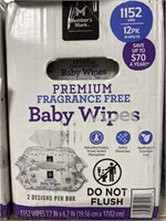 MM baby wipes 1152 wipes