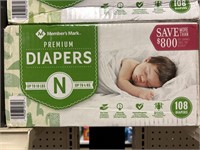 MM diapers 108 ct   Newborn