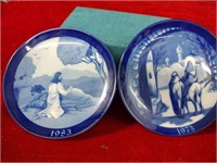 Blue & White Porcelain Grenada Numbered 7" Plates