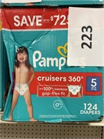 Pampers 124 diapers  size 5