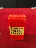 Vintage Metal Eight O'Clock Coffee Coin Bank