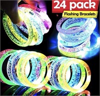 24 Pack Glow In The Dark LED Bracelets Halloween