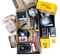 Rotary telephone, handheld manual clipper, Konica