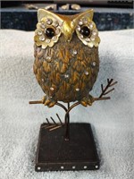 Decorative Metal Owl-9" Tall