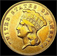 1874 $3 Gold Piece CLOSELY UNCIRCULATED