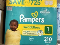 Pampers 210 diapers  size 1