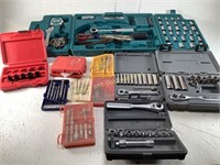 Craftsman Sockets & Bits in Cases, Assorted Tools