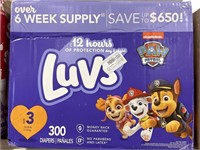 Luvs 300 diapers size 3