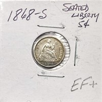 1868-S Seated Liberty Dime
