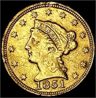 1851 $2.50 Gold Quarter Eagle HIGH GRADE