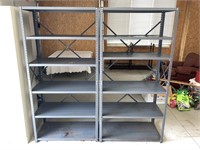 Connected Grey Metal 5 Shelf Storage Unit