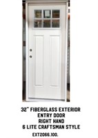 32" RH Fiberglas Exterior Entry Door