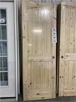28" x 80" LH Knotty Pine Arch Top Door
