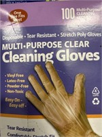 Multi purpose clear cleaning gloves 100 ct