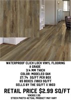 Waterproof Click Lock Vinyl Flooring x 1803 sq ft