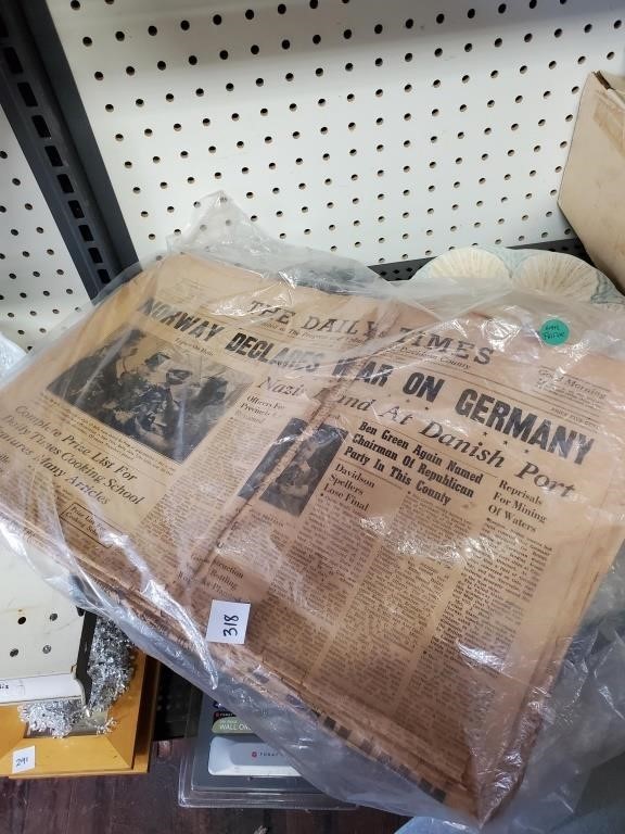 Lot of WWII Newspapers