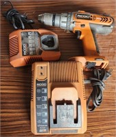 Q - RIGID POWER DRILL, BATTERY & CHARGER (T35)