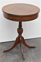Mid Century Pedestal Lamp Table End Table