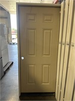 36" RH 6 Panel Fiberglas Exterior Door