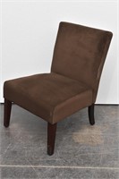 Brown Microfiber Occasional Side Chair