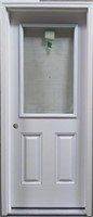 32" Wide Smooth Fiberglass Single Door, Primed