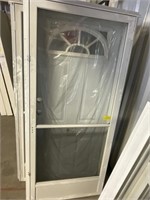 34" x 76" RH Steel Combo Door w/Sunburst Lite