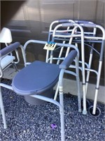Two walkers & handicap potty chair