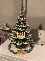 Ceramic Christmas tree with music box