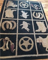 Q - WESTERN AREA RUG APPROX. 5FTX7FT (L4)