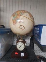 World globe with barometer