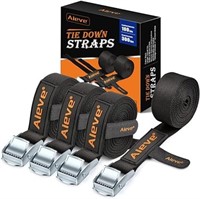 Tie Down Straps,4 Pack 6.5 Ft Adjustable Rachet Ti