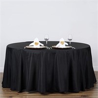 BalsaCircle 6 pcs 120 inch Black Round Tablecloths