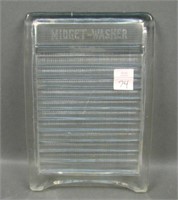 Vintage Midget Wash Board Glass Candy Container