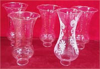 11 - LOT OF 5 CANDLE CHIMNEYS (J142)