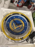 Golden State Warriors lighted wall clock