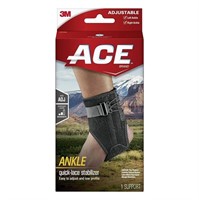ACE Ankle Brace with Side Stabilizers, Adjustable,