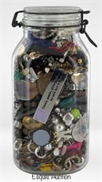 Large Jar full of Unsearched Jewelry, Watches, Tok