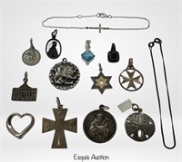 Sterling Silver Jewelry- Pendants, Religious, Brac