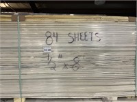 1/2"  x 8'  insulation board x 84 sheets