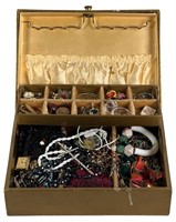 Vintage Jewelry Box full of Costume Jewelry