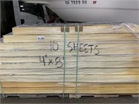 4" x 8' Insulation board x 10 sheets