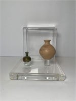 Ancient Ceramic Vessels in Acrylic Case