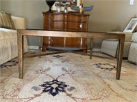 Metal & Beveled Glass Coffee Table
