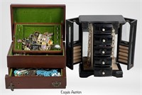 Two Jewelry Chests filled with Costume Jewelry