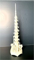Carved Bone Asian Temple Spire