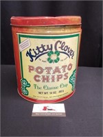Kitty Clover Potato Chips Tin