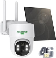 Manshur® 4G LTE Cellular Security Camera Outdoor W