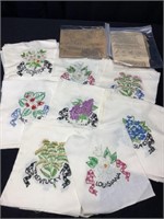 Needlework with State Flowers for quilt